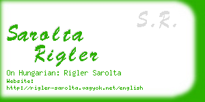 sarolta rigler business card